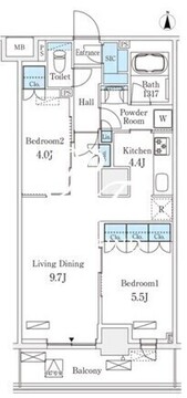 フロンティアレジデンス錦糸公園 516 間取り図