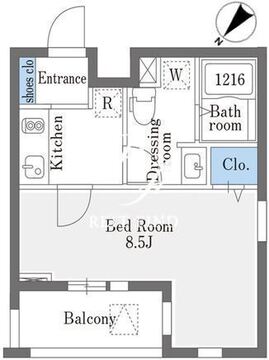 ラドゥセール巣鴨イースト 107 間取り図