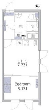 アレーロ西早稲田 201 間取り図