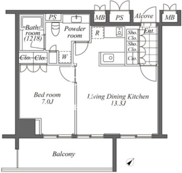 オーパスレジデンス恵比寿 302 間取り図