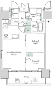 ブルックサイドレジデンス木場 223 間取り図