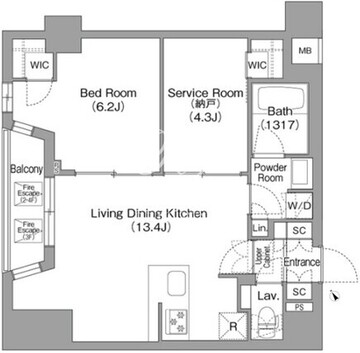 コンフォリア中葛西 204 間取り図