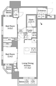 コンフォリア中葛西 205 間取り図