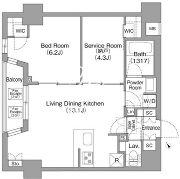 コンフォリア中葛西 403 間取り図