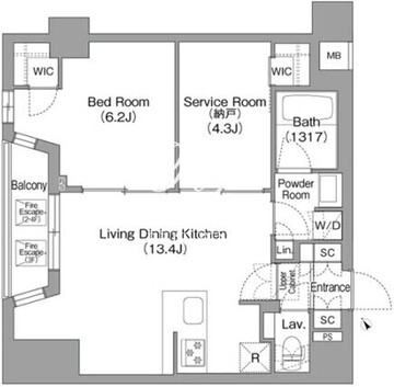 コンフォリア中葛西 404 間取り図