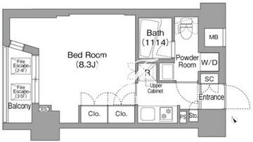 コンフォリア中葛西 502 間取り図