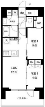 プレディアコート西日暮里 202 間取り図