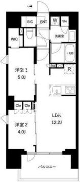 プレディアコート西日暮里 801 間取り図