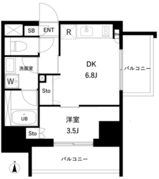 プレディアコート西日暮里 905 間取り図