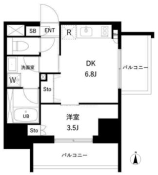 プレディアコート西日暮里 1105 間取り図