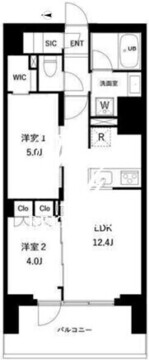 プレディアコート西日暮里 1303 間取り図