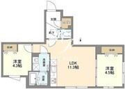 ウェルスクエア中野坂上 202 間取り図