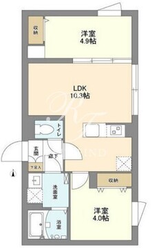 ウェルスクエア中野坂上 303 間取り図