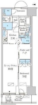 パークアクシス品川天王洲アイル 503 間取り図