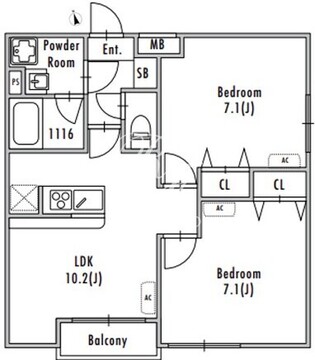 グランパセオ船堀 503 間取り図