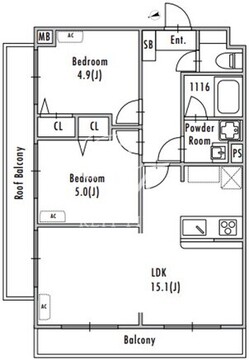 グランパセオ船堀 502 間取り図
