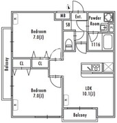 グランパセオ船堀 405 間取り図