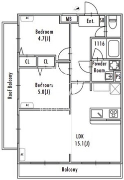 グランパセオ船堀 403 間取り図