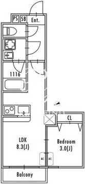 グランパセオ船堀 401 間取り図