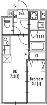 グランパセオ船堀 308 間取り図