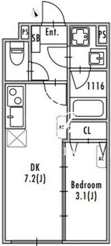 グランパセオ船堀 209 間取り図