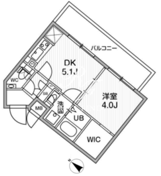 ルネサンスコート桜新町 203 間取り図
