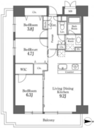 レジディア芝浦 911 間取り図