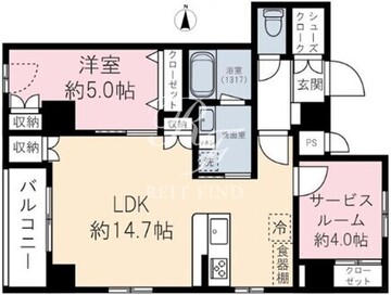 カーサフラッグ渋谷 202 間取り図