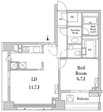 パークハビオ京橋 1001 間取り図