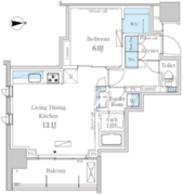 パークアクシス池田山 708 間取り図