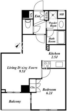 スペーシア三軒茶屋弐番館 302 間取り図