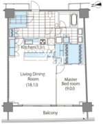 コンフォリア新宿イーストサイドタワー 2806 間取り図