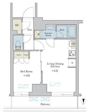 ブリリアイスト池尻大橋 722 間取り図