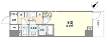 YSレジデンス代田橋 104 間取り図