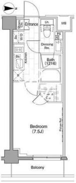 ザ・パークハビオ新宿 612 間取り図