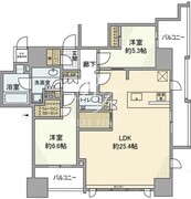 クラッシィハウス大手町ザ・スイート 1202 間取り図
