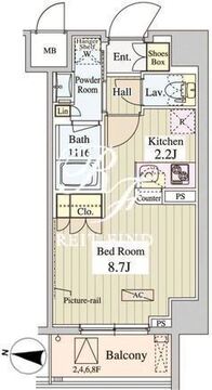早稲田アパートメント 205 間取り図