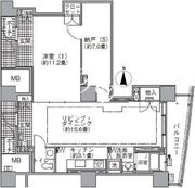アクティ汐留 4405 間取り図