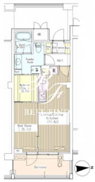マチュリティ小石川 508 間取り図