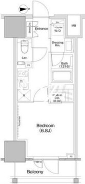 ザ・パークハビオ板橋区役所前 1206 間取り図