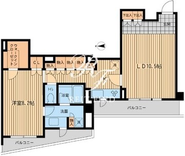 レジデンス代々木公園 401 間取り図