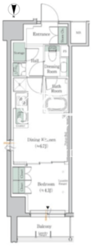 ワンルーフレジデンス中野 503 間取り図
