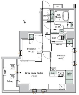 ワンルーフレジデンス中野 701 間取り図
