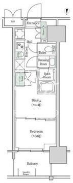 ブルックサイドレジデンス木場 829 間取り図