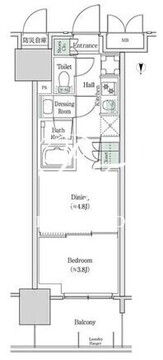 ブルックサイドレジデンス木場 824 間取り図