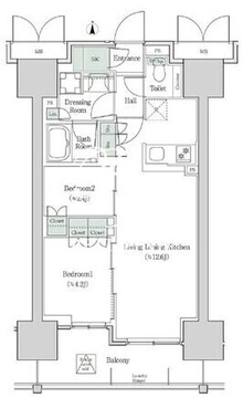ブルックサイドレジデンス木場 902 間取り図