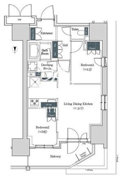 ブルックサイドレジデンス木場 841 間取り図