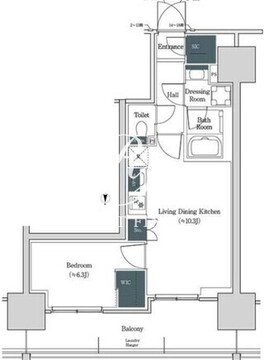 ブルックサイドレジデンス木場 340 間取り図