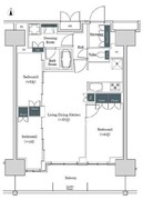 ブルックサイドレジデンス木場 1404 間取り図