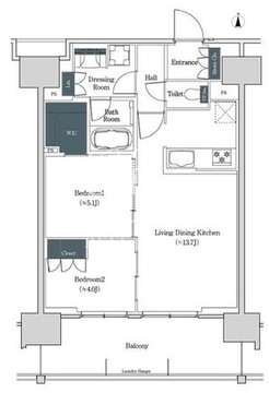 ブルックサイドレジデンス木場 1408 間取り図